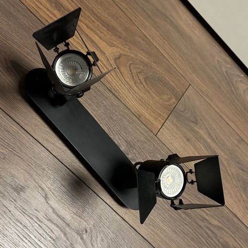 Spotlight black matte metal double ceiling and wall light like new