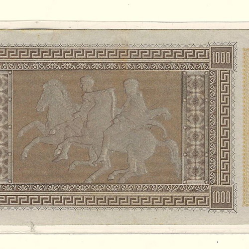 Ionian State 1941 1,000 Drachmae used