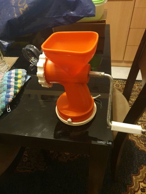 Meat grinder used, for mincing meat