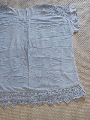 Blouse used, turquoise, size XXXL