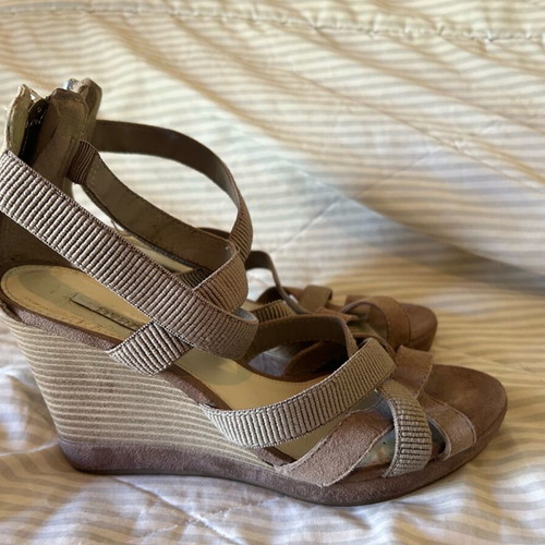 Geox Respira dress sandals like new, tan brown, size 37