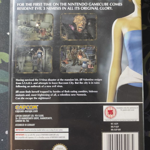 Resident Evil 3 Nintendo GameCube like new, CIB English version