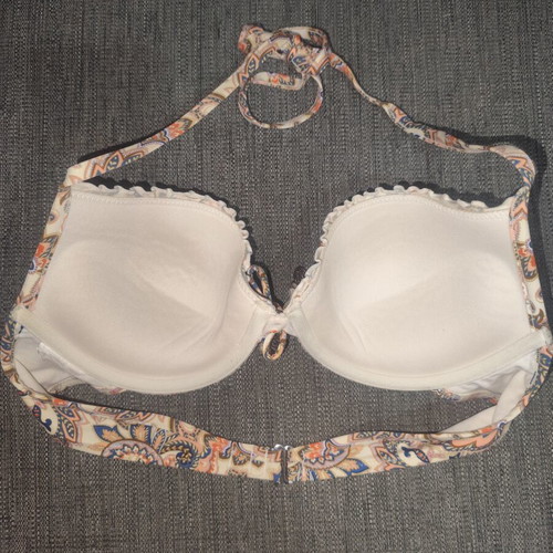Women's Bandeau Halter Swimwear Top with Paisley Print like new, size M