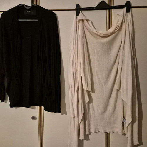 Cardigans like new, black and beige, size L