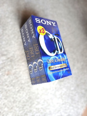 Sony CD 180 VHS πακέτο 3 σφραγισμένων κασετών