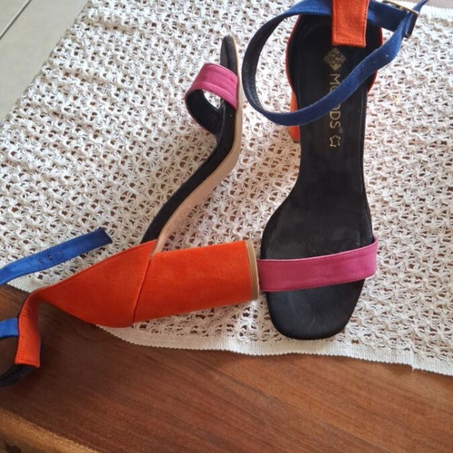 Moods Shoes leather sandals like new, colorful, size 38