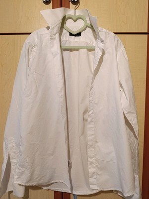 Makis Tselios Fashion men's white shirt like new, slim fit