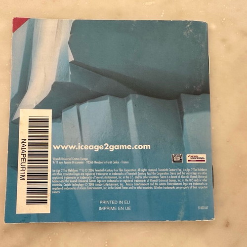 Ice Age 2 Instruction Manual