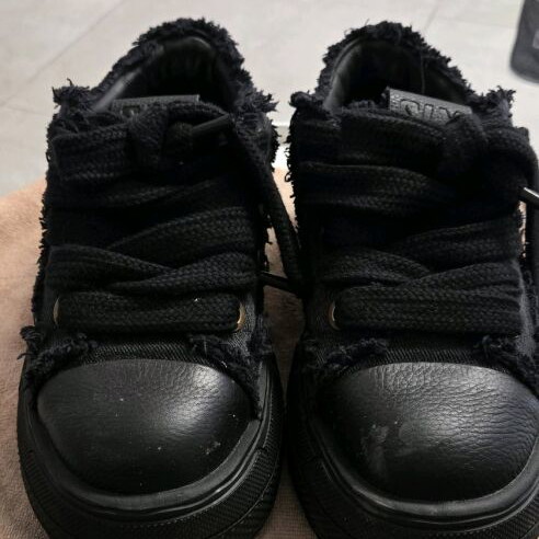 Maison Mihara Yasuhiro Peterson Black Leather Shoes New