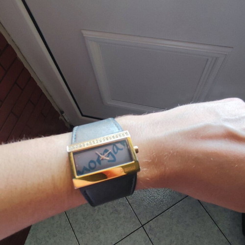 Morgan wristwatch used, bronze with diamonds