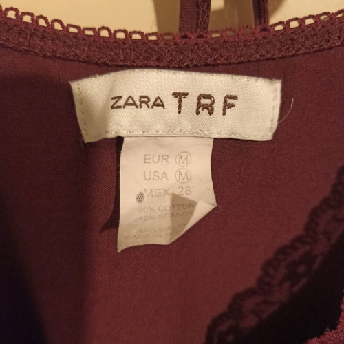 Zara blouse used, size M, burgundy with built-in top