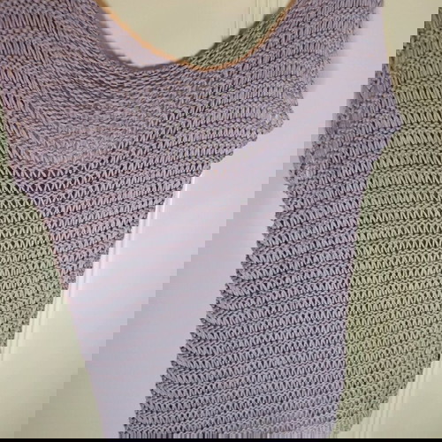 Πλεκτή λιλά μπλούζα χειροποίητη καινούργια, μέγεθος M