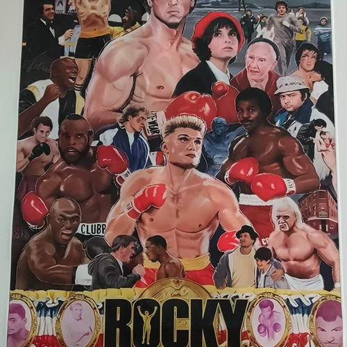 Rocky silk screen printing like new, collectible movie art