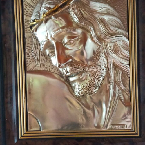 Silver 925 icon with Christ symbol