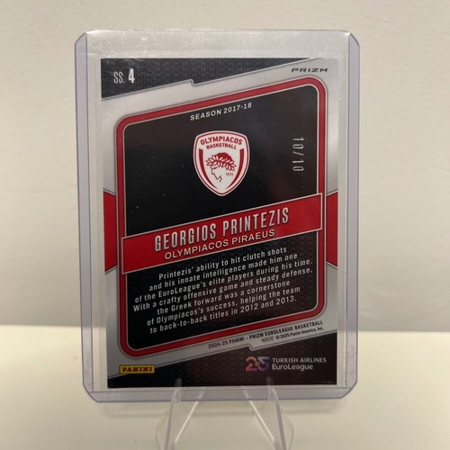 Euroleague Prizm Giorgos Printezis Get Hype Gold card /10 new