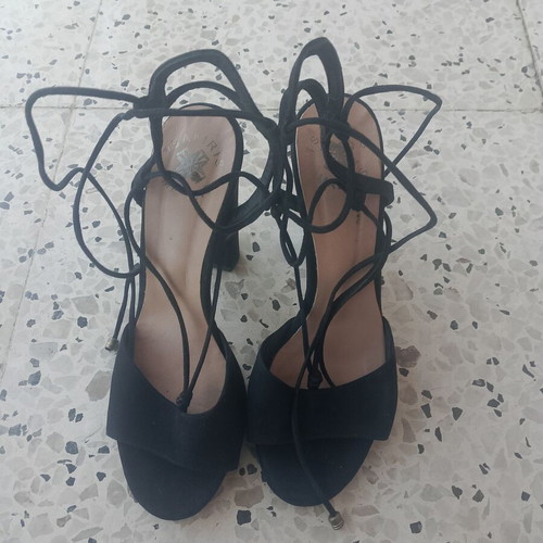 Tsakiris Mallas black open pumps size 38 like new