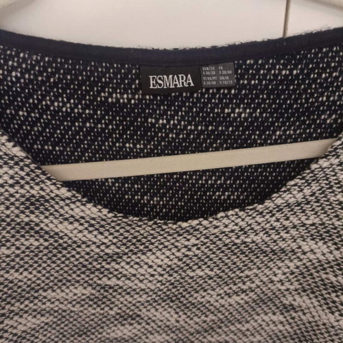 Esmara women's blouse with 3/4 sleeve, like new, white and gray