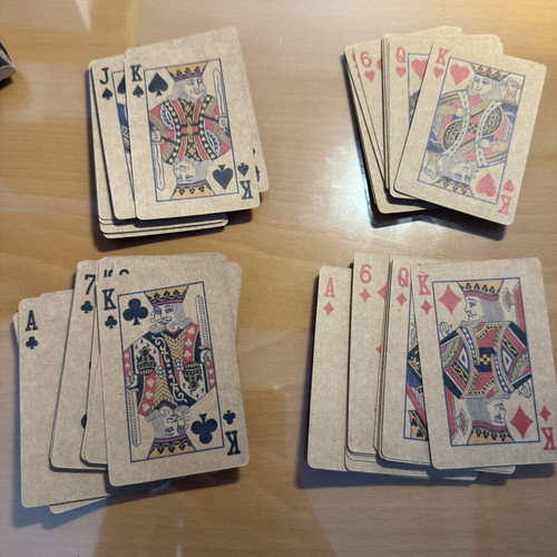 Kraft collectible playing cards with red back, new