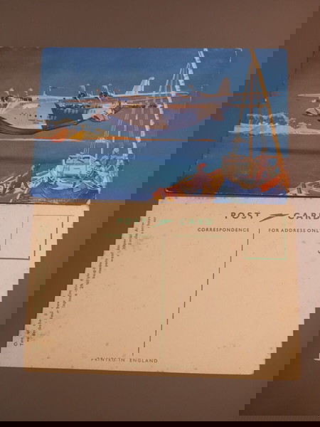 Cart postal printed in England Imperial Airways 1938