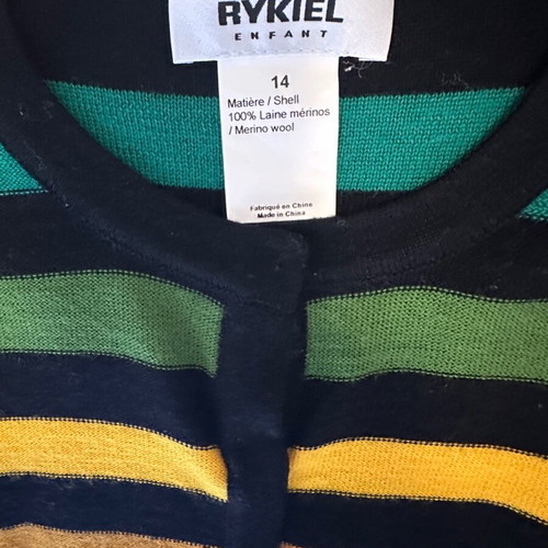 Sonia Rykiel Paris girl cardigan like new, colorful, merino wool age 14