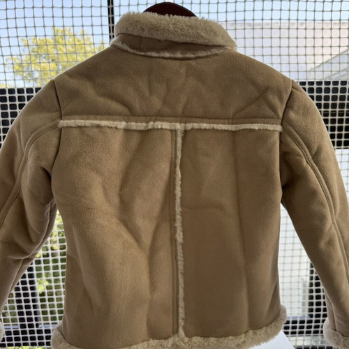 Perfecto Sherpa Jacket for Girls used, brown with sheep effect