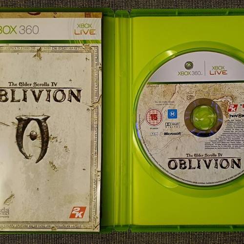 The Elder Scrolls IV Oblivion Xbox 360 game used with manual and map