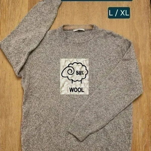 Bluespheres Original Wool Sweater like new, marl grey L/XL