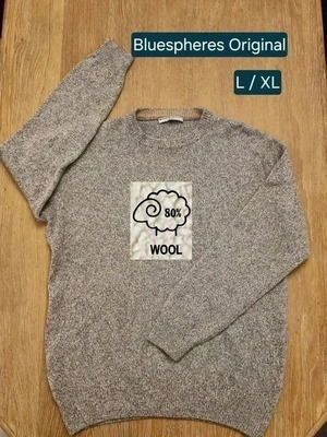 Bluespheres Original Wool Sweater like new, marl grey L/XL