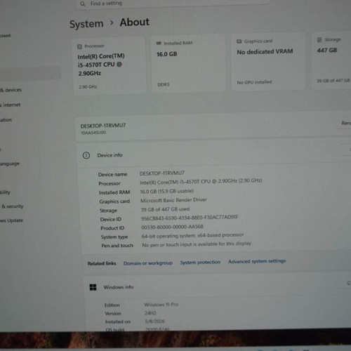 Lenovo ThinkCentre M93p i5-4570 Tiny Desktop refurbished, 8GB & 16GB RAM, 480GB SSD