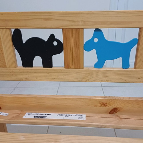 IKEA KRITTER children's bed used, includes slats