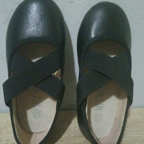 Black ballerina shoes with soft glitter size 23 like new