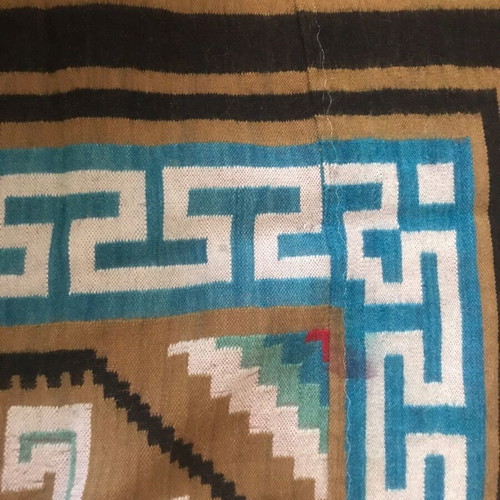Handwoven rug used with unique design 110x210