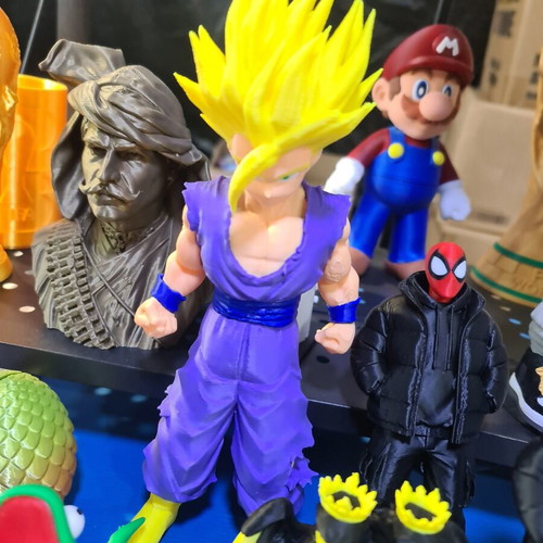 Gohan Super Saiyan 2 3D printed figure, new, hand-painted