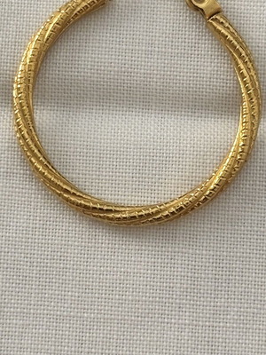 Iron golden rings with a twisted design.