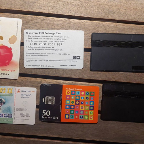 Vintage phone cards pack of 6, France, Israel, Albania