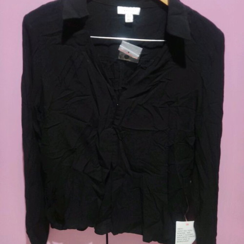 Asos Design long sleeve top black XL new