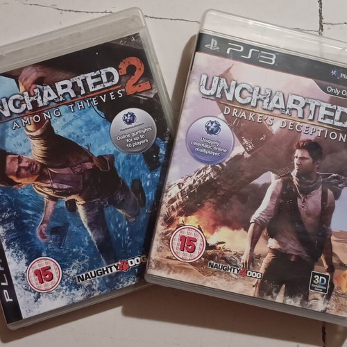 Uncharted 2 Among Thieves and Uncharted 3 Drake's Deception PS3 games bundle