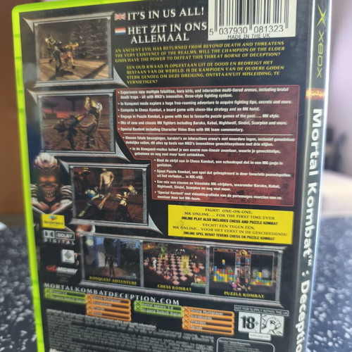 Mortal Kombat Deception Xbox original game used with manual