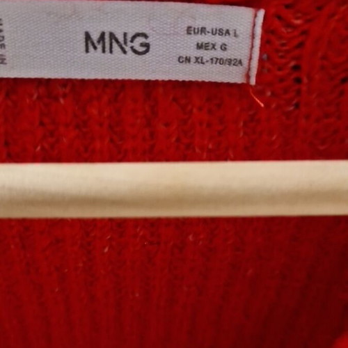 Mango knitted sweater like new, red, size L