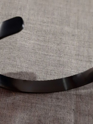 Classic men's bracelet cuff, black stainless steel