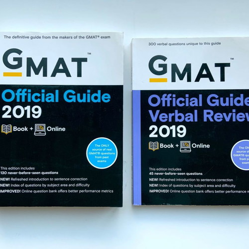 GMAT Official Guide 2019 and Official Guide Verbal Review 2019 new