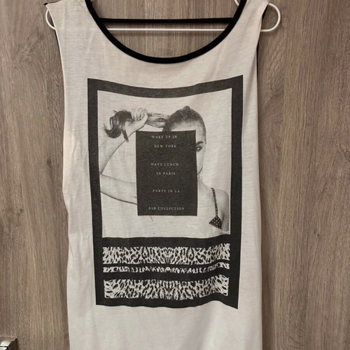 Bsb evening blouse wide fit like new, size S, black and white
