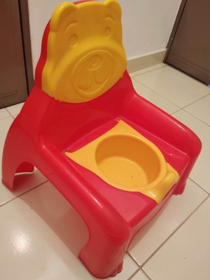 Potty and toilet seat used for child toilet training