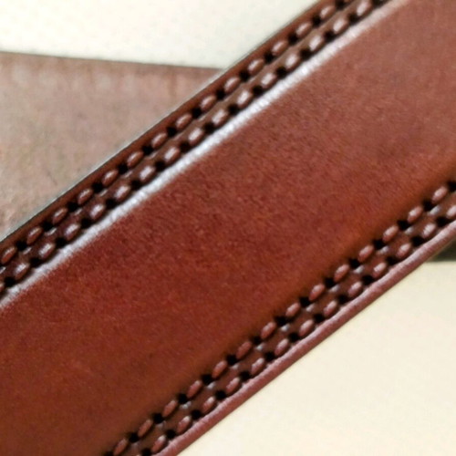 Leader leather belt like new, dark burgundy 115 cm
