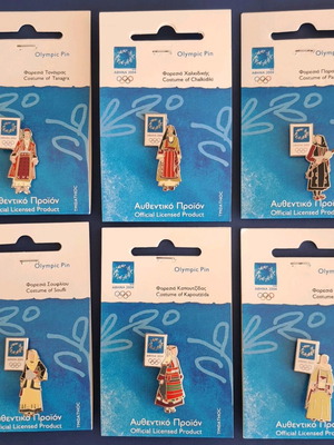 Athens 2004 Olympic Games Pins Set of 6 Pieces New