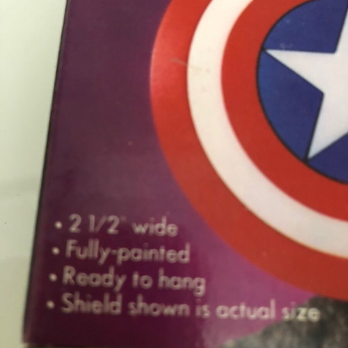 Captain America Shield ornament new, Marvel Comics 1998