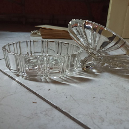 Anchor Hocking Old Cafe Depression Glass Fondue Dish like new