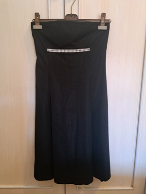 Vivette strapless dress and bolero set black like new
