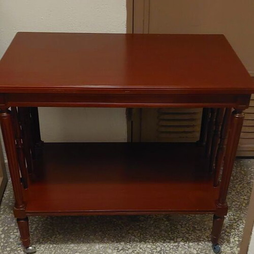 Walnut side table, handmade, 1970