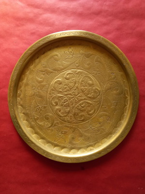 Bronze plate used, with hook for wall mounting, excellent condition